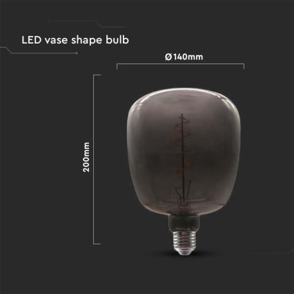 LED Sijalica FILAMENT E27/4W/230V crno