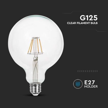 LED Sijalica FILAMENT G125 E27/10W/230V 4000K