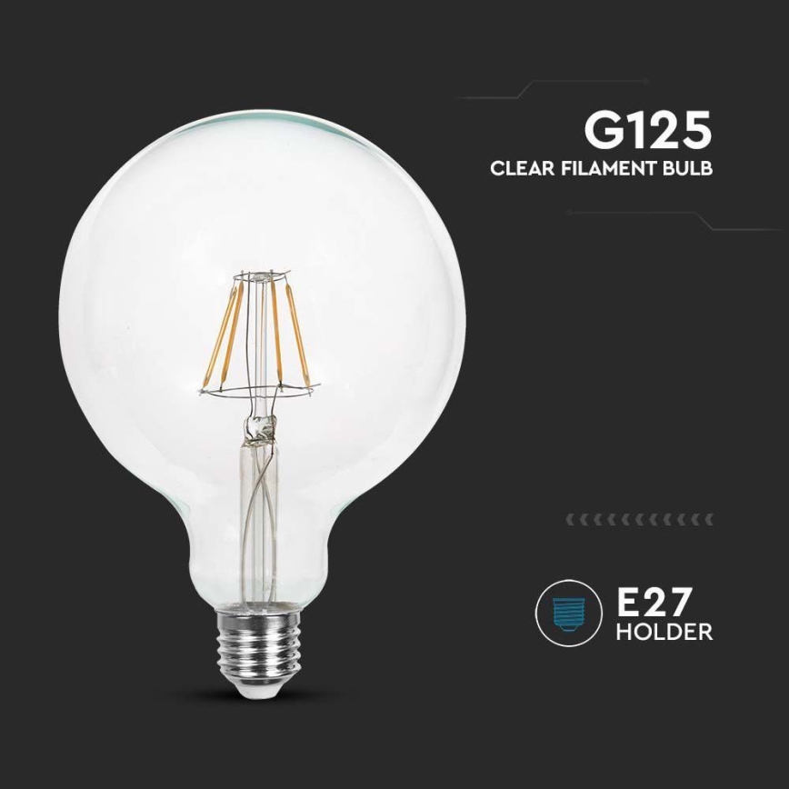 LED Sijalica FILAMENT G125 E27/10W/230V 4000K