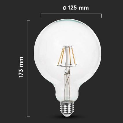 LED Sijalica FILAMENT G125 E27/10W/230V 4000K