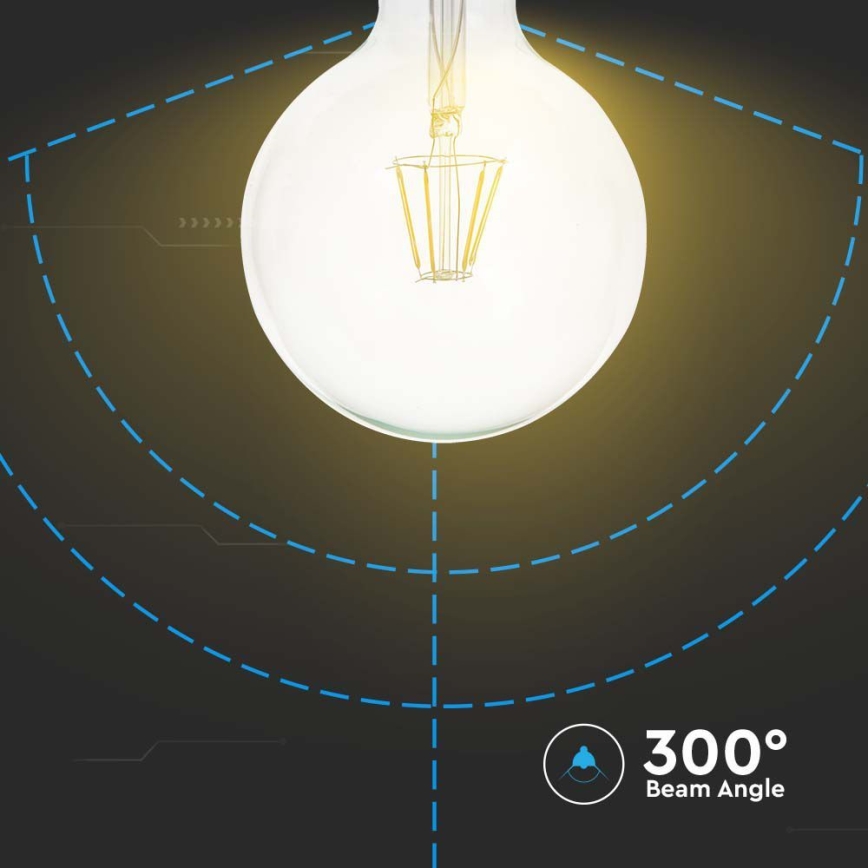 LED Sijalica FILAMENT G125 E27/12W/230V 3000K