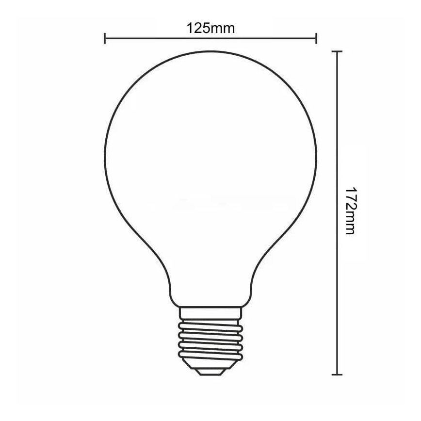 LED Sijalica FILAMENT G125 E27/18W/230V 3000K