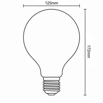 LED Sijalica FILAMENT G125 E27/18W/230V 4000K