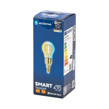 LED Prigušiva sijalica FILAMENT MESH Smart G45 E14/4,5W/230V 2700-6500K - Aigostar