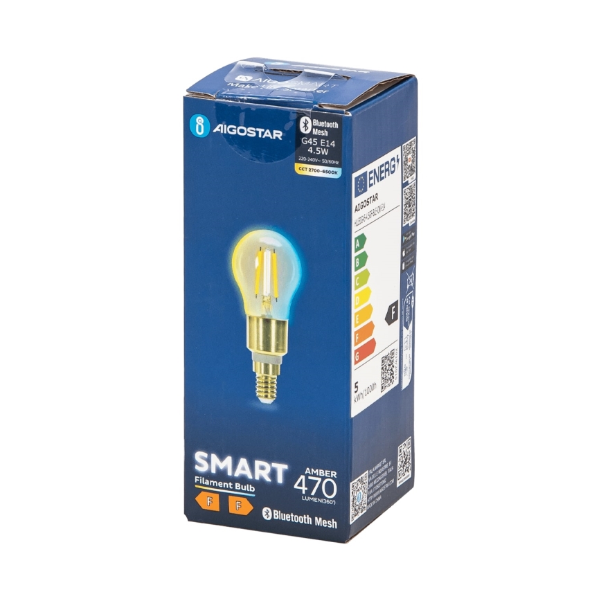 LED Prigušiva sijalica FILAMENT MESH Smart G45 E14/4,5W/230V 2700-6500K - Aigostar