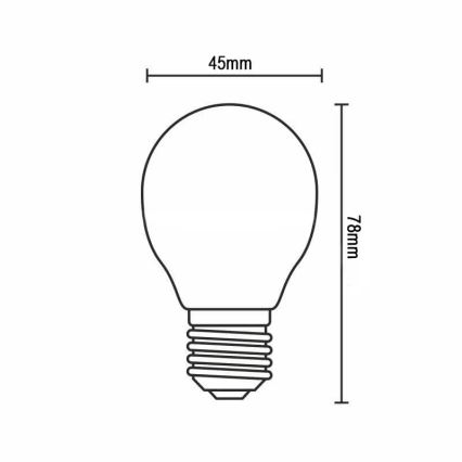 LED Sijalica FILAMENT G45 E14/4W/230V 4000K