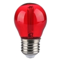 LED Sijalica FILAMENT G45 E27/2W/230V crveno