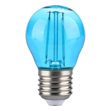 LED Sijalica FILAMENT G45 E27/2W/230V plava