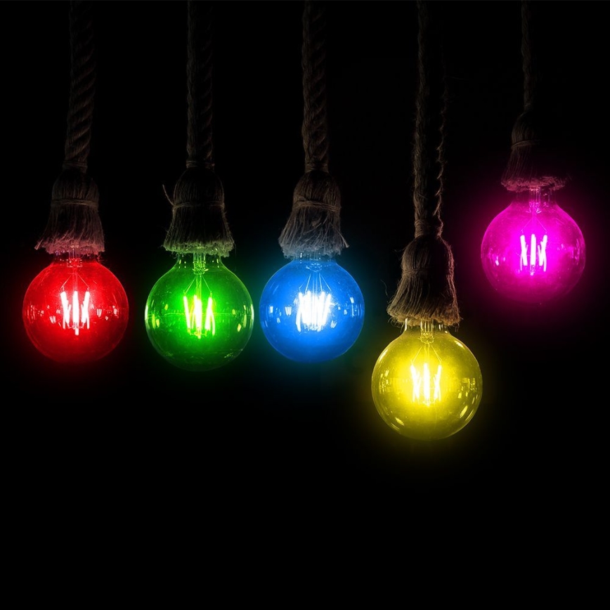 LED Sijalica FILAMENT G45 E27/2W/230V plava