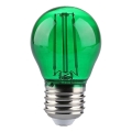 LED Sijalica FILAMENT G45 E27/2W/230V zelena