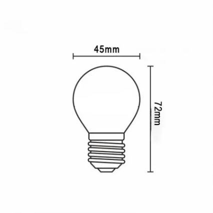 LED Sijalica FILAMENT G45 E27/4W/230V 3000K