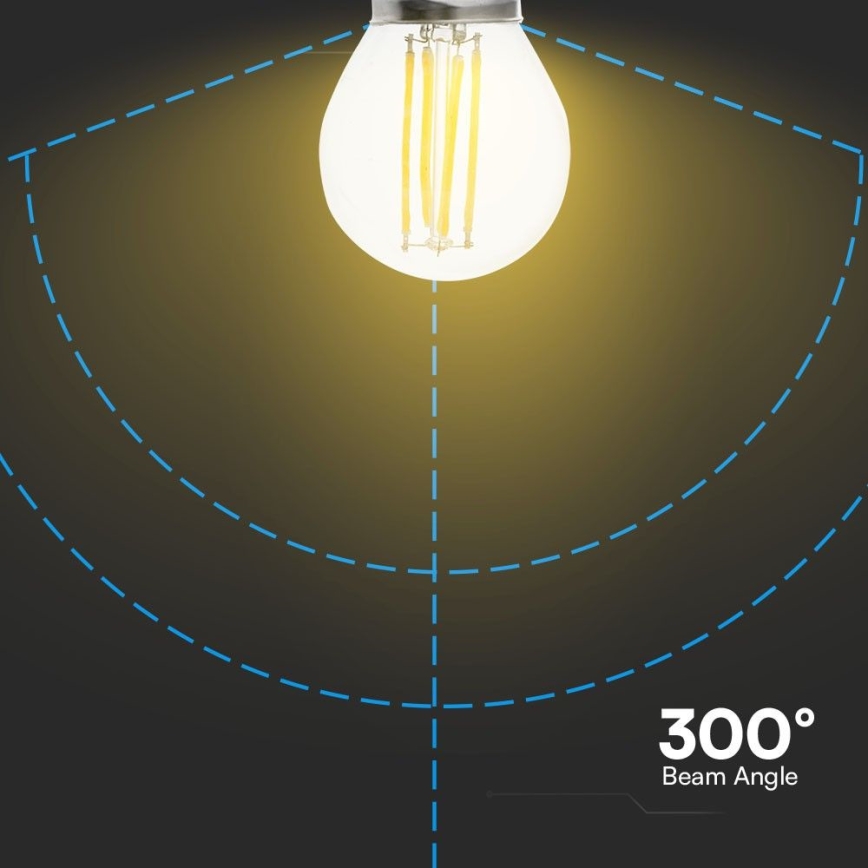 LED Sijalica FILAMENT G45 E27/6W/230V 6500K