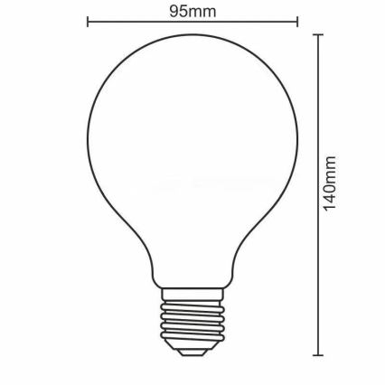 LED Sijalica FILAMENT G95 E27/11W/230V 4000K
