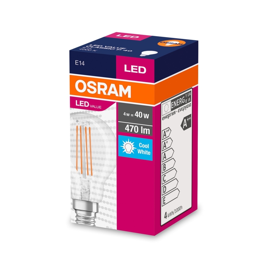 LED Sijalica FILAMENT P40 E14/4W/230V 4000K - Osram