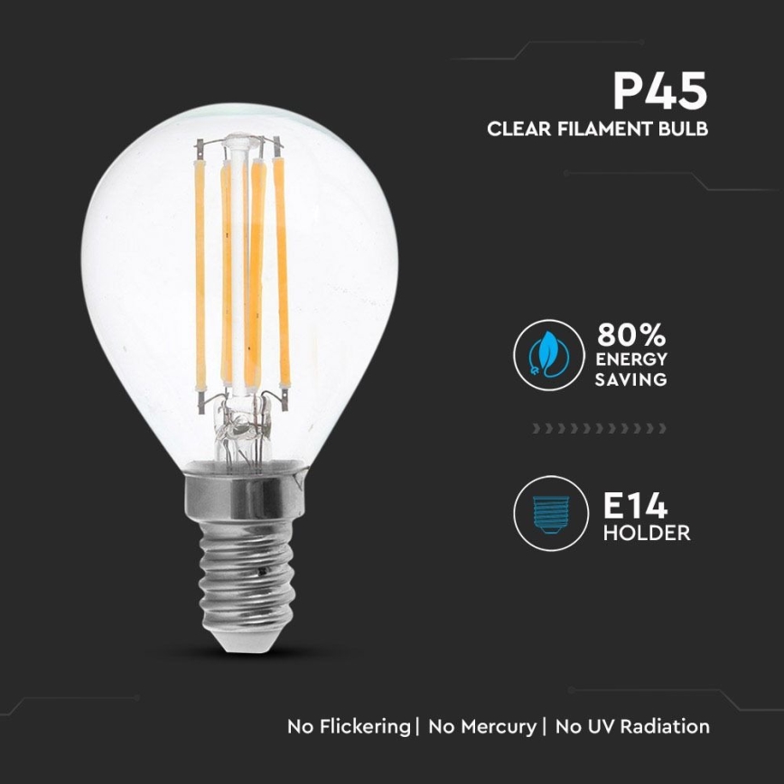 LED Sijalica FILAMENT P45 E14/4W/230V 4000K