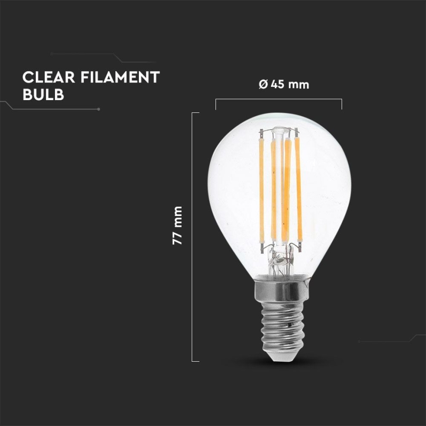 LED Sijalica FILAMENT P45 E14/4W/230V 4000K
