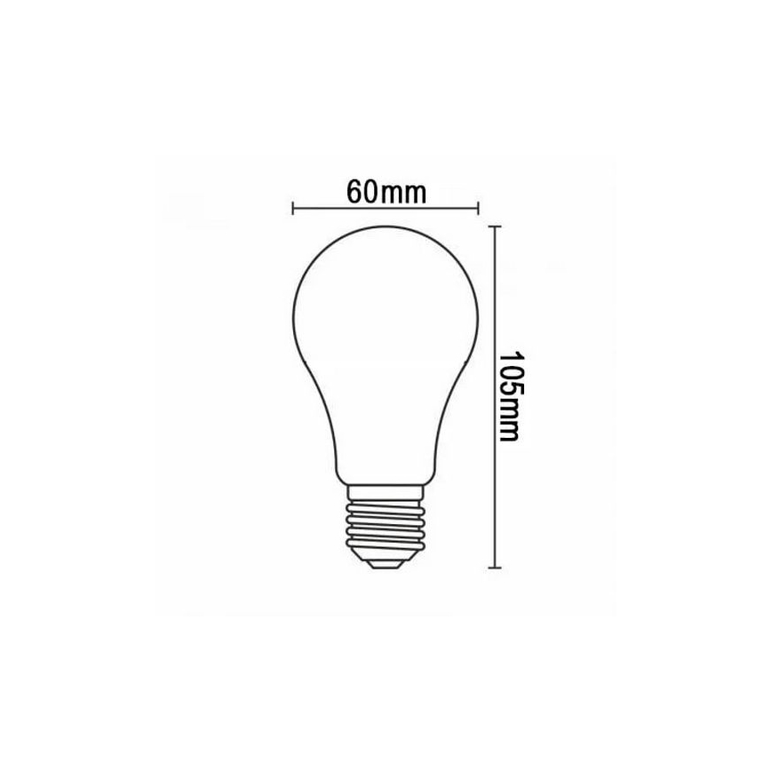 LED Sijalica FILAMENT SHAPE A60 E27/4W/230V 1800K braon