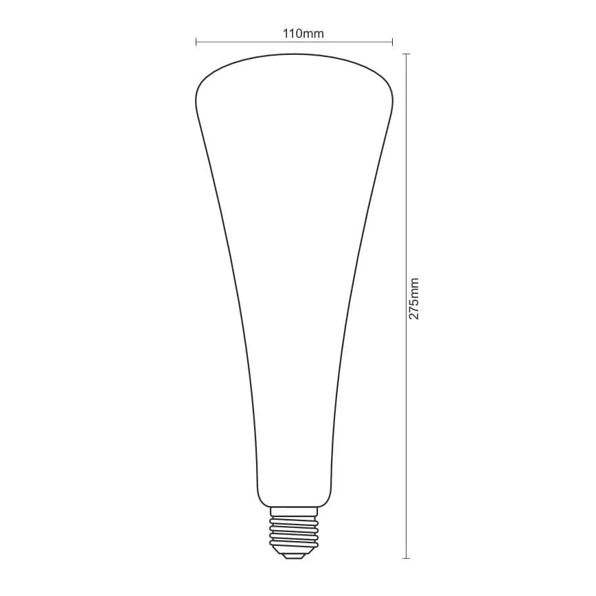 LED Sijalica FILAMENT SHAPE T110 E27/5W/230V 1800K plava