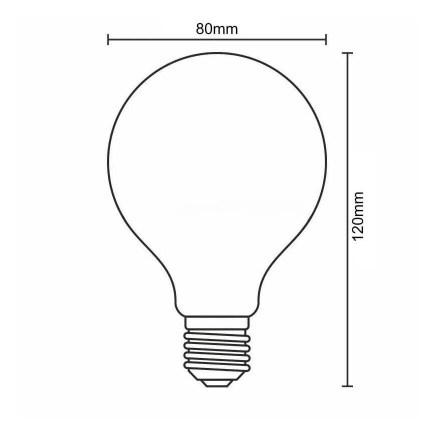 LED Sijalica FILAMENT SLIM VINTAGE G80 E27/4,5W/230V 1800K