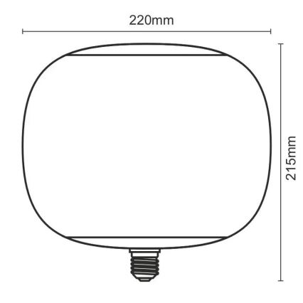 LED Sijalica FILAMENT SMOKE T220 E27/4W/230V 1800K