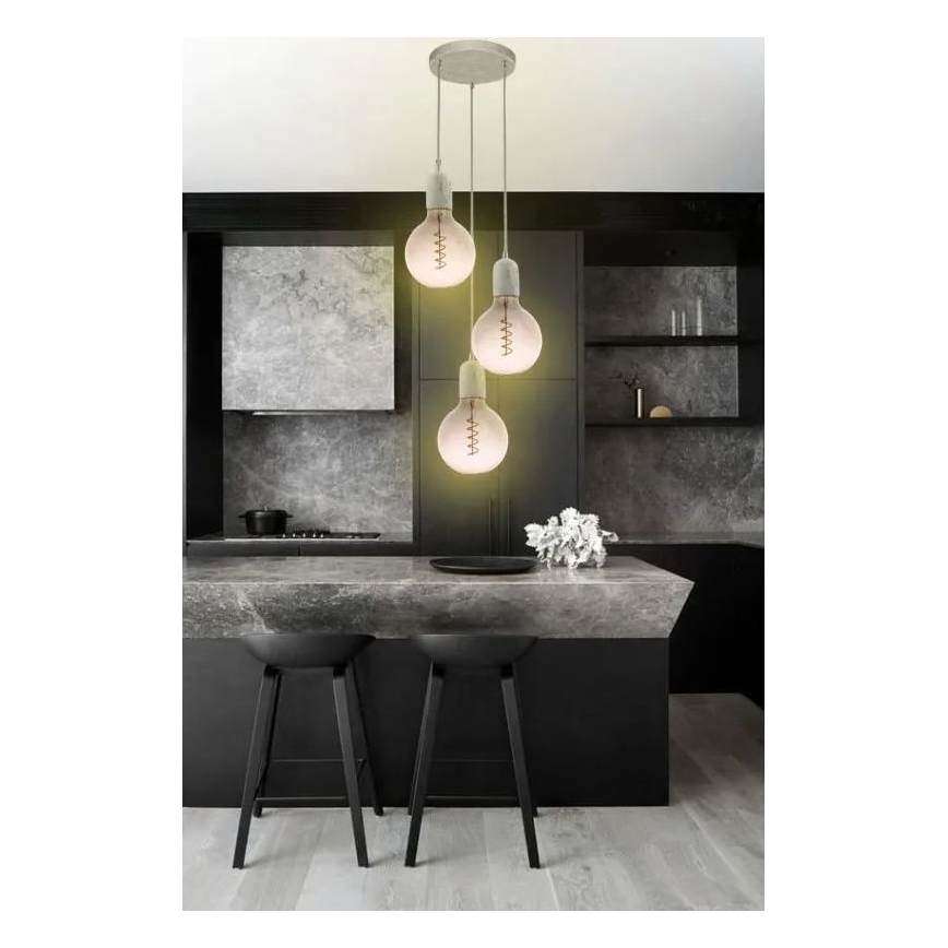 LED Sijalica FILAMENT SPIRAL G125 E27/4W/230V 2000K sivo/roze