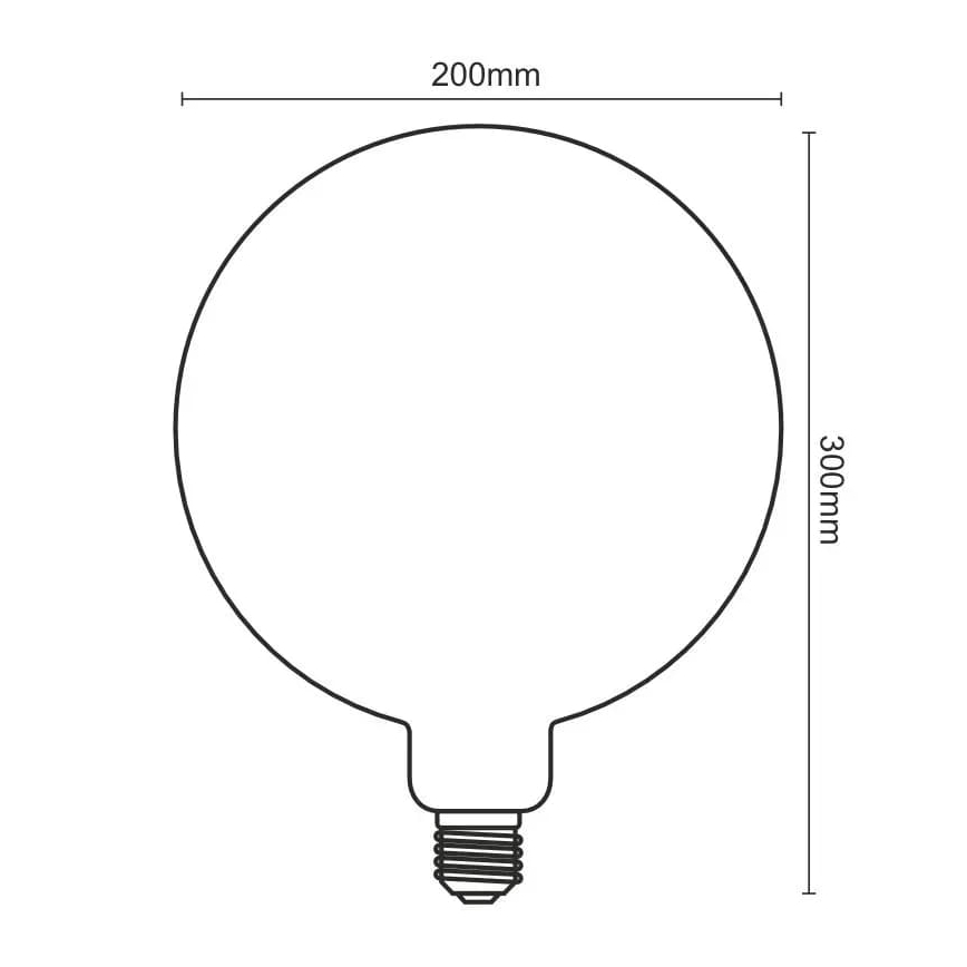 LED Sijalica FILAMENT SPIRAL VINTAGE G200 E27/4W/230V 2000K