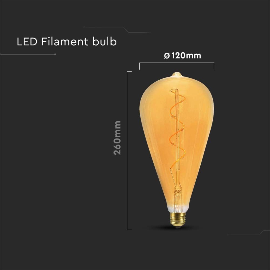 LED Sijalica FILAMENT ST120 E27/4W/230V 2700K