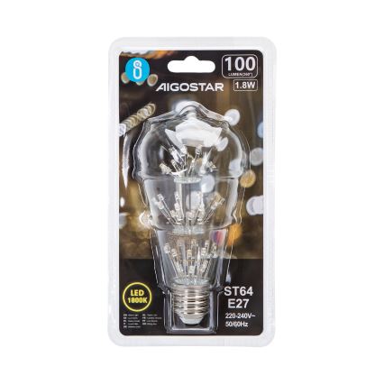 LED Sijalica FILAMENT ST64 E27/1,8W/230V 1800K - Aigostar