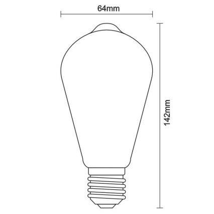 LED Sijalica FILAMENT ST64 E27/12W/230V 3000K