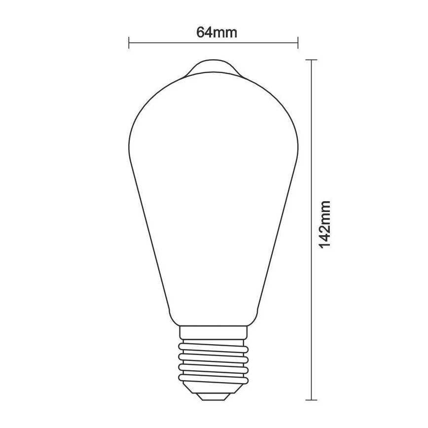 LED Sijalica FILAMENT ST64 E27/12W/230V 3000K