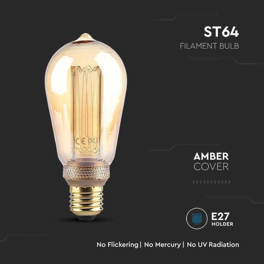 LED Sijalica FILAMENT ST64 E27/4W/230V 1800K Art Edition
