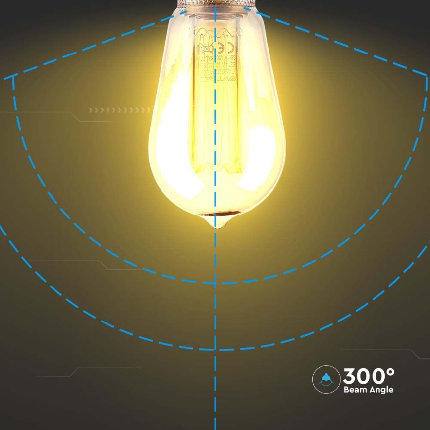 LED Sijalica FILAMENT ST64 E27/4W/230V 1800K Art Edition