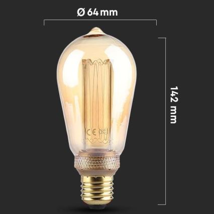 LED Sijalica FILAMENT ST64 E27/4W/230V 1800K Art Edition