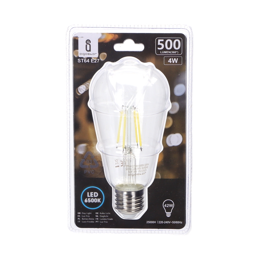 LED Sijalica FILAMENT ST64 E27/4W/230V 6500K - Aigostar