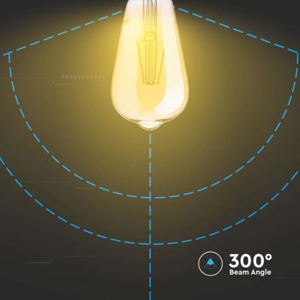 LED Sijalica FILAMENT ST64 E27/6W/230V 2200K