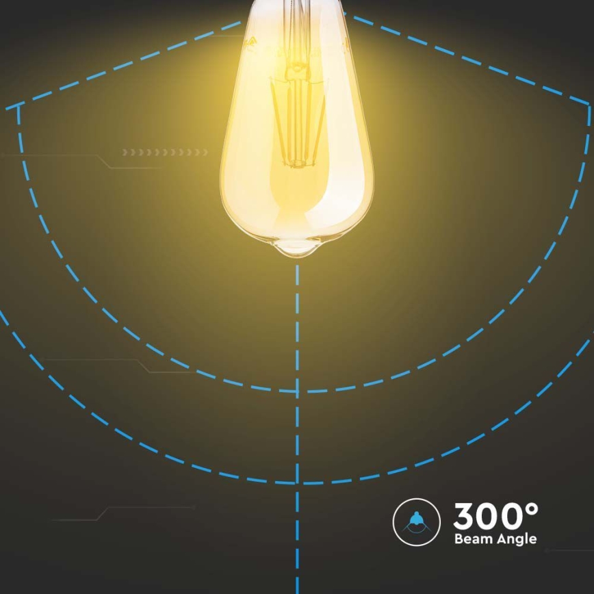 LED Sijalica FILAMENT ST64 E27/6W/230V 2200K