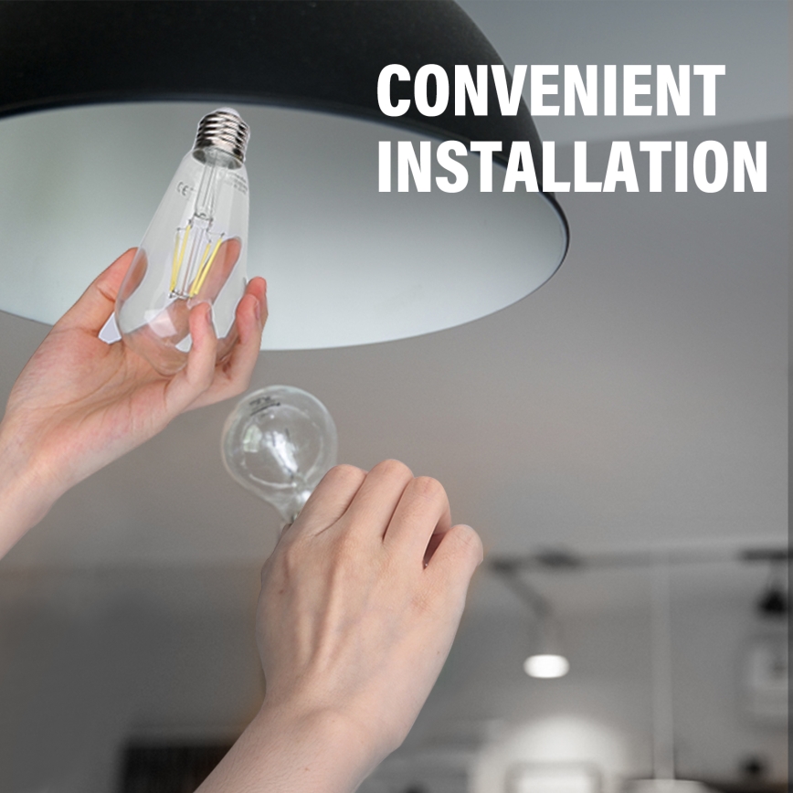 LED Sijalica FILAMENT ST64 E27/6W/230V 6500K - Aigostar