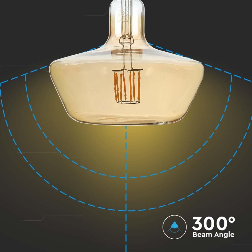 LED Sijalica FILAMENT T180 E27/8W/230V 1800K
