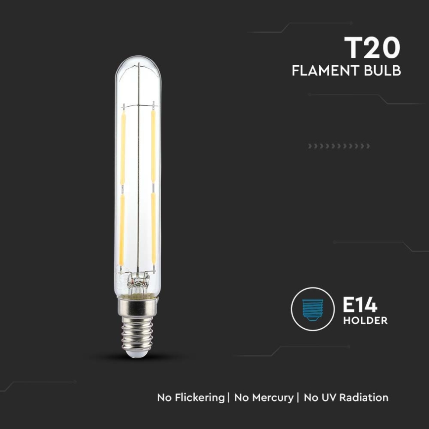 LED Sijalica FILAMENT T20 E14/4W/230V 3000K