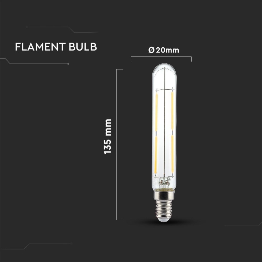 LED Sijalica FILAMENT T20 E14/4W/230V 3000K