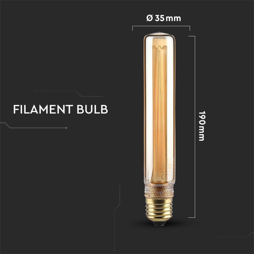 LED Sijalica FILAMENT T30 E27/2W/230V 1800K Art Edition