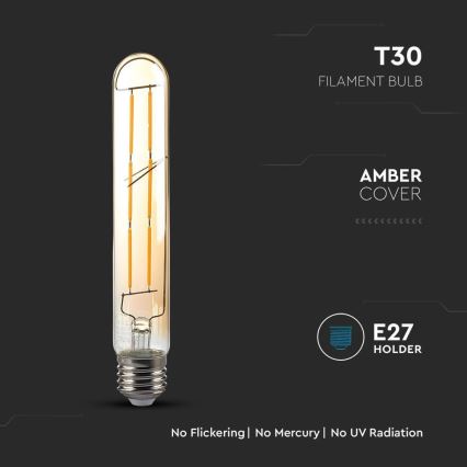 LED Sijalica FILAMENT T30 E27/6W/230V 2200K