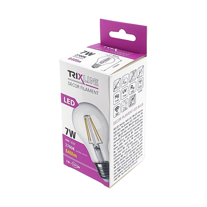 LED Sijalica FILAMENT VINTAGE A60 E27/7W/230V 2700K