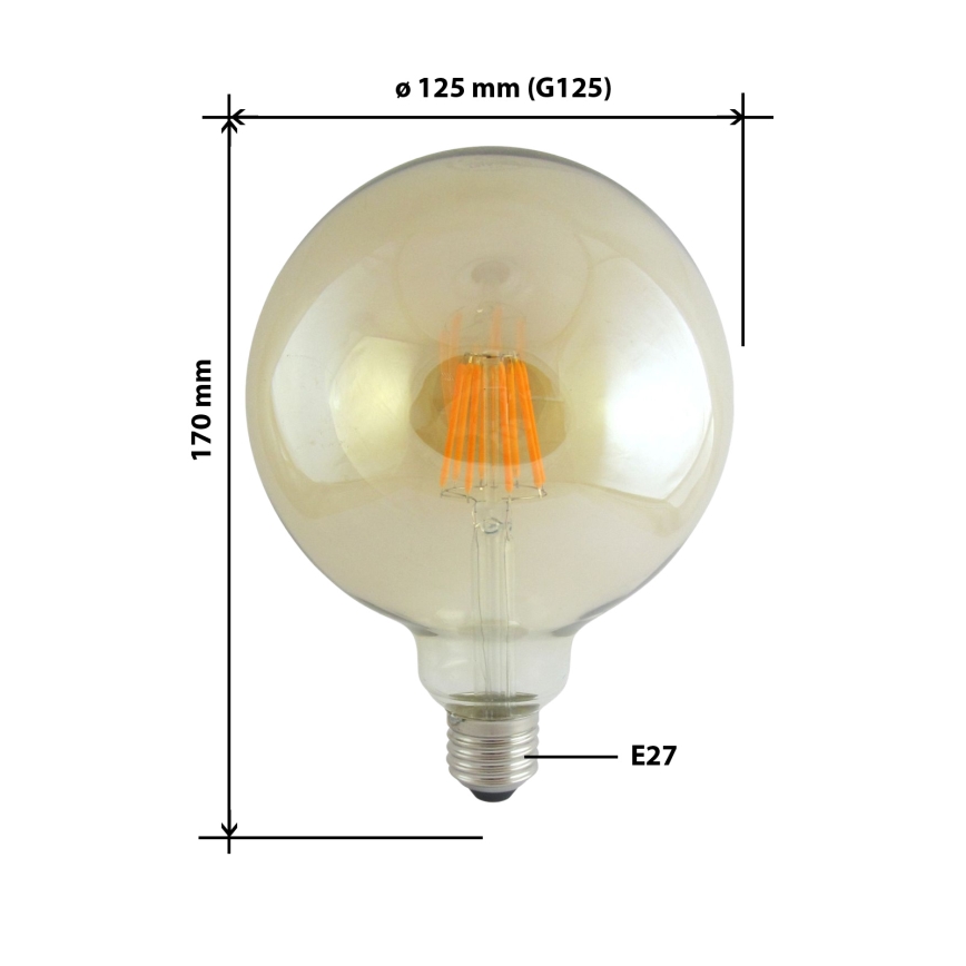 LED Sijalica FILAMENT VINTAGE E27/10W/230V 2000K