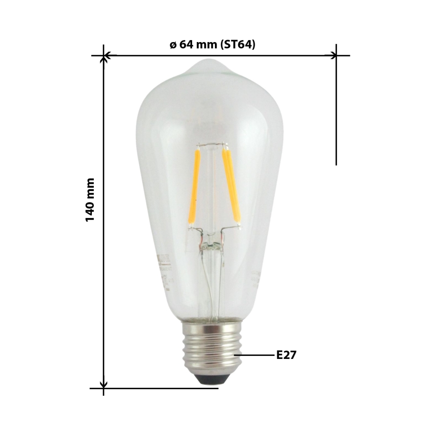 LED Sijalica FILAMENT VINTAGE ST64 E27/4W/230V 2700K