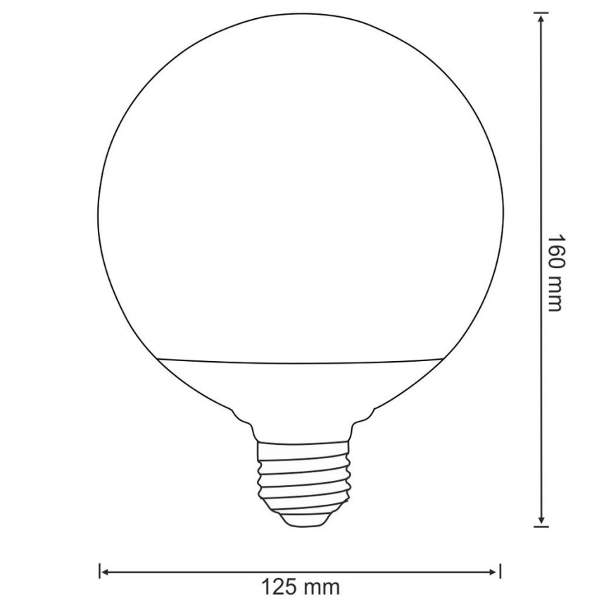 LED Sijalica G125 E27/16W/230V 3000K