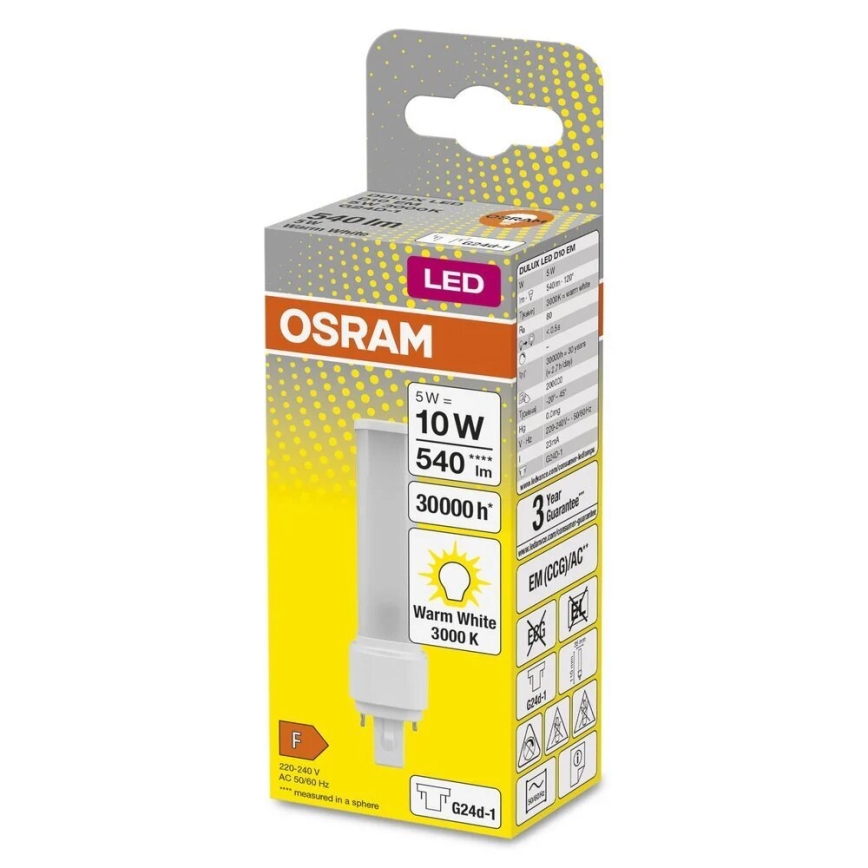 LED Sijalica G24d-1/5W/230V 3000K - Osram