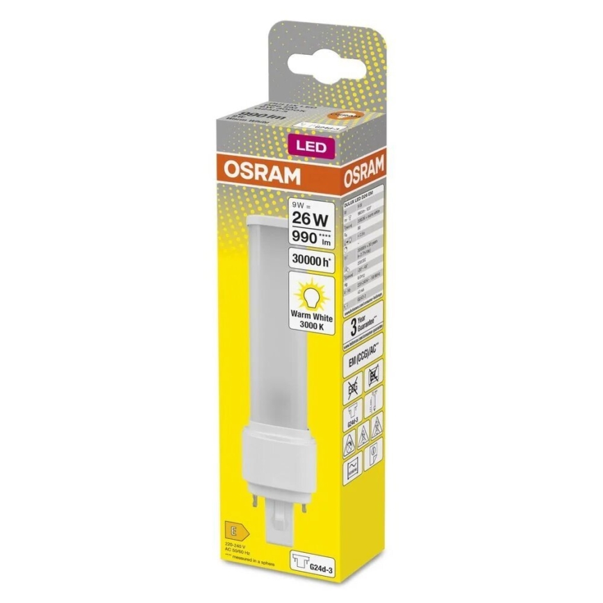 LED Sijalica G24d-3/9W/230V 3000K - Osram