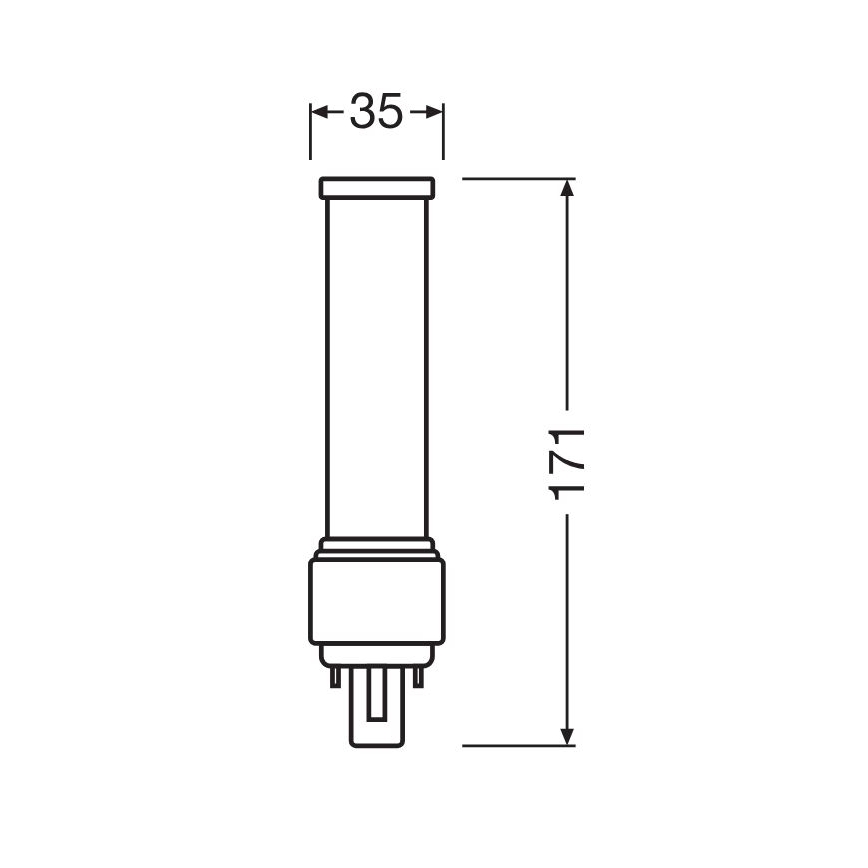 LED Sijalica G24d-3/9W/230V 3000K - Osram