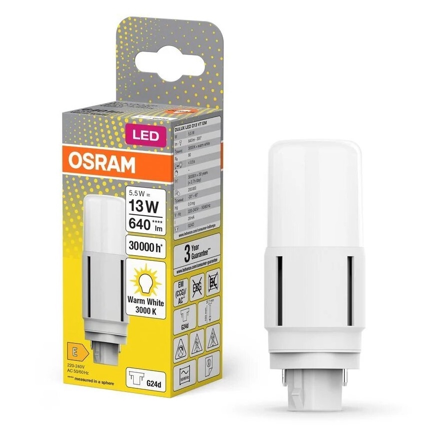 LED Sijalica G24d/5,5W/230V 3000K - Osram